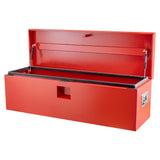 Garvee Truck Bed Tool Box Heavy Duty Steel Toolbox with Hydraulic-Assisted Lid Universal Mount for Pickup Trucks Black - Red