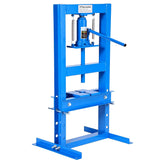 Garvee 6-Ton Heavy Duty Hydraulic H-Frame Shop Press with Adjustable Height Table Metal Stamping Plates for Auto Repair Metalworking Manufacturing Blue - Blue