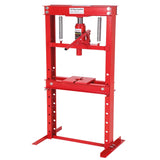 Garvee 12 Ton Hydraulic H-Frame Shop Press with Adjustable Table and Stamping Plates for Auto Repair Garage, Red, Heavy-Duty, Versatile, Durable - Red