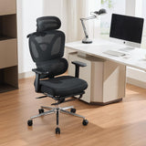 Garvee Ergonomic Office Chair with Adjustable Padded Headrest and 3D Armrest for Bedroom, Study, Student, Wide Seat, Black