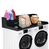 Garvee 2-Tier Washer Dryer Countertop with 2 Drawers, Wood Laundry Countertop, Waterproof, Anti-Slip Pads for Laundry Room, 54" W x 27.55" D x 11.81" H
