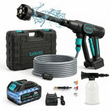 Garvee Pressure Washer Battery Powered Cordless with 6-in-1 Nozzle for Home Car Garden, 26FT Hose, 20V Battery, Portable Handheld Cleaner