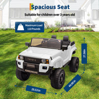 Garvee Toyota Licensed 24V Kids Ride-On Car 2-Seater Electric Off-Road Truck with Remote Control Bluetooth Music LED Lights Working Shovel
