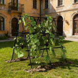 Garvee Cucumber Trellis Metal A-Frame 4ftx4ft Durable Rust-Resistant Steel Adjustable Support for Outdoor Garden, Black