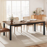 Garvee 78.7" Long Kitchen Table, Industrial Dining Table For 6~8 People, Wood Dining Table, Rectangle Dining Room Table For Dinner Or Meetings - Retro Color