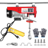 Garvee Electric Hoist Winch 440LBS Capacity 39ft Lift Height 110V 450W Overhead Crane Pulley Remote Control Red Shell