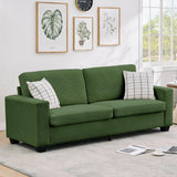 Garvee 83 in Love Seat with Deep Upholstered Seats, Comfy Corduroy 2 Seater Sofa Couch for Bedroom Office Apartment, Green - Green-Corduroy