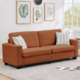 Garvee 83 In Love Seat With Deep Upholstered Seats, Comfy Corduroy 2 Seater Sofa Couch, Small Couch For Bedroom Office Apartment, Red Orange - Red Orange-Corduroy