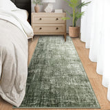 Garvee Washable Kitchen Rugs 2x6 Grey Green Hallway Runner Soft Low Pile Stain Resistant Indoor Modern Carpet - Grey Green