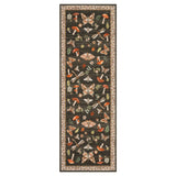 Washable Runner Rug 2x6ft, Brown Mushroom and Insect Pattern, 100% Polyester Low Pile Carpet with Non Slip TPR Backing, 350gsm Foldable Hallway Floor Covering for Kitchen Entryway Bathroom Laundry, Stain Resistant Machine Washable Home Decor, Garvee - Brown