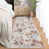 Garvee 2x6 Runner Rug Washable Non Slip Low Pile Floor Carpet for Hallway Kitchen Bathroom, Beige - Beige
