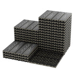 Garvee 27 PCS Interlocking Deck Tiles Composite Wood Waterproof Patio Flooring Grey 12x12 Inch Outdoor Use - Grey-3
