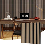 Garvee 8-Pack 3D Wood Acoustic Wall Panels, Sound Absorbing Tiles for Home Theater, Studio, Office, Bedroom & Living Room, 23.6x23.6 Inch, Natural Wood