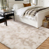 Garvee Fluffy & Sheepskin Light Coffee 8x10 Area Rugs for Bedroom Plush Rug Fuzzy Rug Living Room Rugs Non-Slip Rug for Living Room Bedroom Dining Room Office - Light Coffee