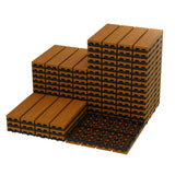 Garvee 27-Pack 12x12 Interlocking Deck Tiles Waterproof Composite Wood Outdoor Flooring Patio Balcony Teak