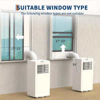 Garvee 8000 BTU Portable Air Conditioners Cool Up to 350 Sq.Ft,3 IN 1 Portable Ac Unit with Remote Control/LED Display/24Hrs Timer/Window Installation Kit & Low Noise for Home/Hotel/Office - White Top