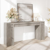 Garvee 70.9-Inch Wooden Farmhouse Entryway Console Table, Thick Sofa Table Behind Couch, Long Gray Table for Living Room - Gray