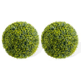Garvee 16.5 Inch Large Artificial Topiary Balls Set of 2 with Hanging Chains for Indoor and Outdoor Patio Garden Wedding Decor Green