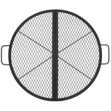 Garvee 36in Foldable Fire Pit Cooking Grill Grate Heavy Duty Steel Outdoor Campfire BBQ Portable with Handle