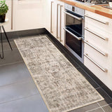 Garvee 2x6 Washable Runner Rug Non Slip Low Pile Soft Indoor Carpet Beige for Hallway Kitchen Bathroom - Beige