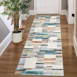 Garvee Washable Runner 2x6 Non Slip Kitchen Rugs Modern Geometric Indoor Entryway Rug 2'x6' Multi - Colorful