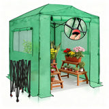 Garvee Walk-in Greenhouse 56x56x77 Inch with PVC Cover & Steel Frame for Balcony Patio Garden Green
