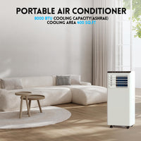 Garvee 8,000 BTU Portable Air Conditioners, Portable AC Unit for Room up to 350 sq.ft, Standing Air Conditioner with Cool, Dehumidifier & Fan Modes Remote Control, 24H Timer, Sleep Mode, Installation Kit