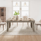 Garvee Farmhouse Dining Table for 6-8 People, 71 in Long Gray Kitchen Table with Wooden Sturdy Frame, 6 ft Large Rectangular Dinner Table for Living Room, Kitchen, Dining Room - Grey