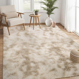 Garvee 9x12 Shag Area Rug Extra Large Plush Faux Fur Carpet Living Room Non-Slip Thick Shaggy Indoor Home Decor Gray - Tie-Dyed Beige