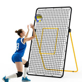Garvee 7X4 Ft Adjustable Volleyball Rebounder Net, Multi-Angle Training Equipment, Large 28 Sq Ft, Sturdy Foldable Black Net