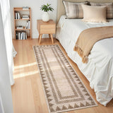 Garvee Modern Washable Runner Rug 2x6 Non Slip Bordered Solid Taupe Runner Rugs for Bathroom Kitchen Hallway - Taupe