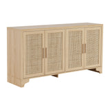 Garvee Sideboard Buffet Storage Cabinet Oak, Entryway Console Table, Coffee Bar Station for Dining Room, Living Room, Kitchen, 61.4x15.7x32.3 inches - Oak