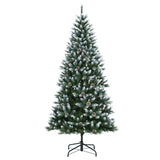 Garvee 2025 Christmas Artificial Tree 4.5FT with Lights, Mixed Frosted Pine Cone Decorations, Snowy Pine Cones, Holiday Ornaments, Winter Home Decor - With Pinecone