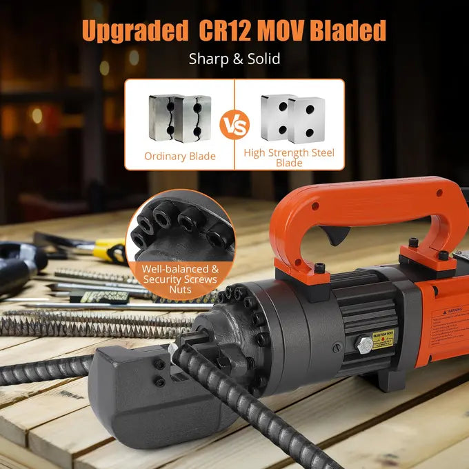 Garvee 1700W Electric Hydraulic Rebar Cutter 4-25mm, 5S Cut - RC-16