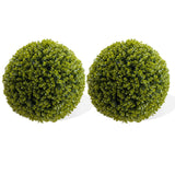 Garvee Topiary Ball 2 Pcs Artificial Boxwood Decorative Balls for Outdoor Patio Garden Indoor Wedding 23.2 in Green - Eucalyptus