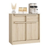 Garvee Sideboard Buffet Cabinet with 2 Drawers Pear Wood Modern Storage for Kitchen Dining Living Room 31.5 in