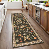 Garvee Mushroom Insect Washable Rug 2x6 Runners for Hallways, Boho Kitchen Runner Rugs Non Slip Bath Runner, Modern Bedroom, Soft Long Entryway Bathroom Laundry Dorm, Brown - Brown