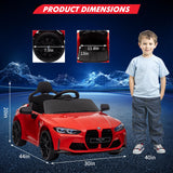 Garvee 12V Ride On Car Licensed BMW M4 Electric Car For Kids With Parental Remote Control Red - Red