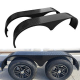 Garvee Double Axle Trailer Fenders Heavy Duty 14 Gauge Steel Fit 13-15" Tires 66"l Teardrop Black