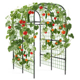 Garvee Garden Arch Trellis 7.3 FT Metal U-Shape Plant Support for Climbing Vegetables & Flowers, Weather-Resistant Black