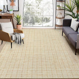 Garvee Area Rugs 3x5 Washable Plaid Rugs for Hallway Entryway Bedroom Entrance Laundry Bathroom Modern Living Room Floor Carpet Low Pile Checkered Farmhouse Area Rug Non Slip Yellow - Yellow