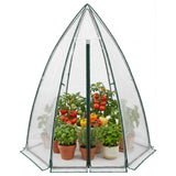 Garvee Mini Greenhouse Small Portable Garden Greenhouse 54x54x71 Inches PE Cover Outdoor Greenhouse for Vegetables Flowers Herbs Green