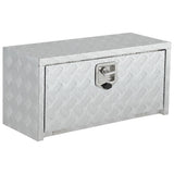 Garvee 24 in Heavy Duty Aluminum Tool Underbody Box, Waterproof Truck Storage Organizer Chest for Pick Up Truck Bed, 30" X 14" X 16", Silver - Sliver