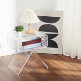 Garvee Acrylic Nightstand Clear Modern Design 17.7"L x 11.8"W x 15.4"H Compact Side Table