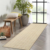 Garvee Modern 2x6 ft Abstract Geometric Rug - Washable, Low Pile, Soft Interior Floor Mat for Hallway & Kitchen, Neutral Colors