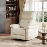 Garvee Power Recliner Chair 270° Swivel Rocking Glider with USB Charging Port Ergonomic Nursery Chair Cream