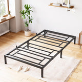 Garvee Twin Size Metal Platform Bed Frame, Noise Free, Heavy Duty, Under Storage, Black, 800 LBS Capacity - 8 Inch