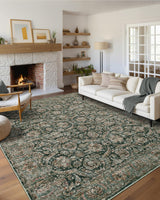 Garvee Washable Rugs 9x12 Area Rug Vintage Non Slip Large Living Room Black - Distressed|Black