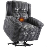 Garvee Power Lift Recliner Chair Electric Heated Massage Plush Recliner for Elderly 33x37.4x41 Inches Corduroy