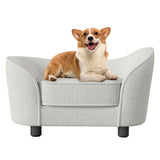 Garvee Pet Sofa Bed Chenille Sofa With Washable Cushions For Cats And Small-Medium Dogs, Cozy Comfortable, Durable, Neutral Color
